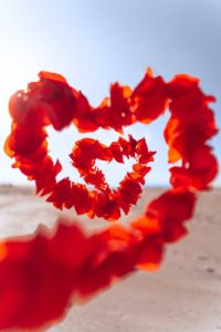 Flower lei in the shape of a heart on the beach. Find a therapist for relationships near you who specializes in Emotionally Focused Therapy In St. Petersburg, FL here.
